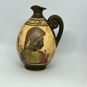 Vintage Greek Amphora Replica with Handles Decorative Ceramic Vase Hand Made